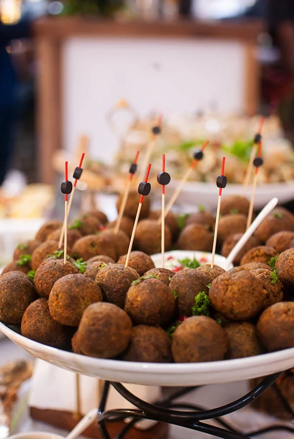 Crispy Baked Falafel Bites with a Creamy Tahini Dip